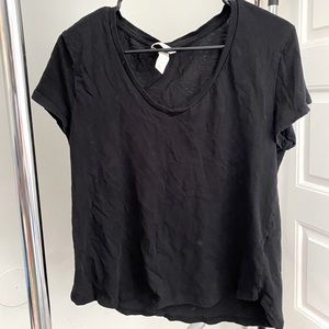 Black V-neck Tee